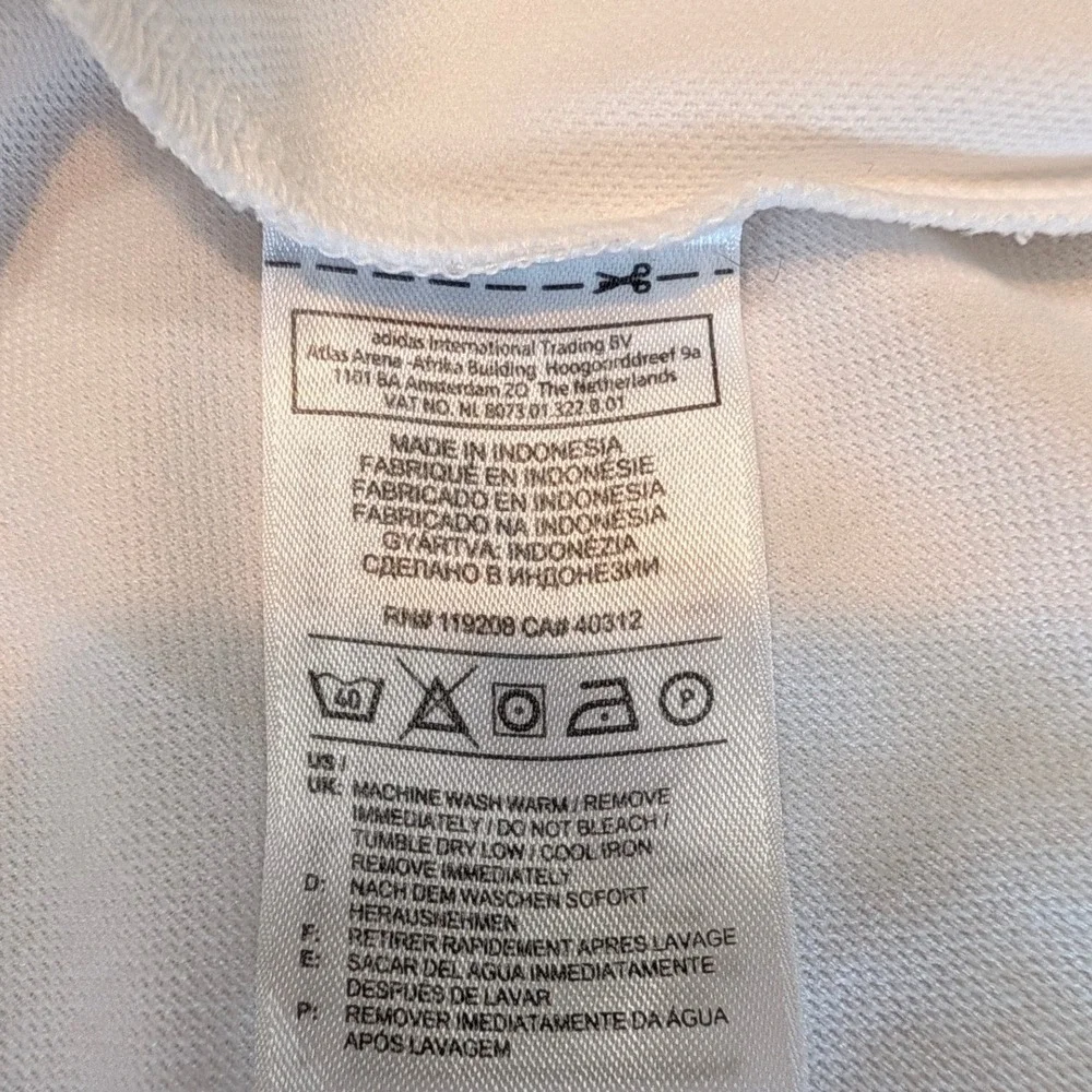 Adidas Polo Shirt Mens L White Excellent Tennessee Vol Network IMG Embroidered